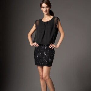 Aidan Mattox Blouson Sequin Skirt Dress size 4